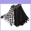 Halloween Cosplay Kostume Med Sort Hvid Klovnekappe Til Voksne Nyhed Rolleleg