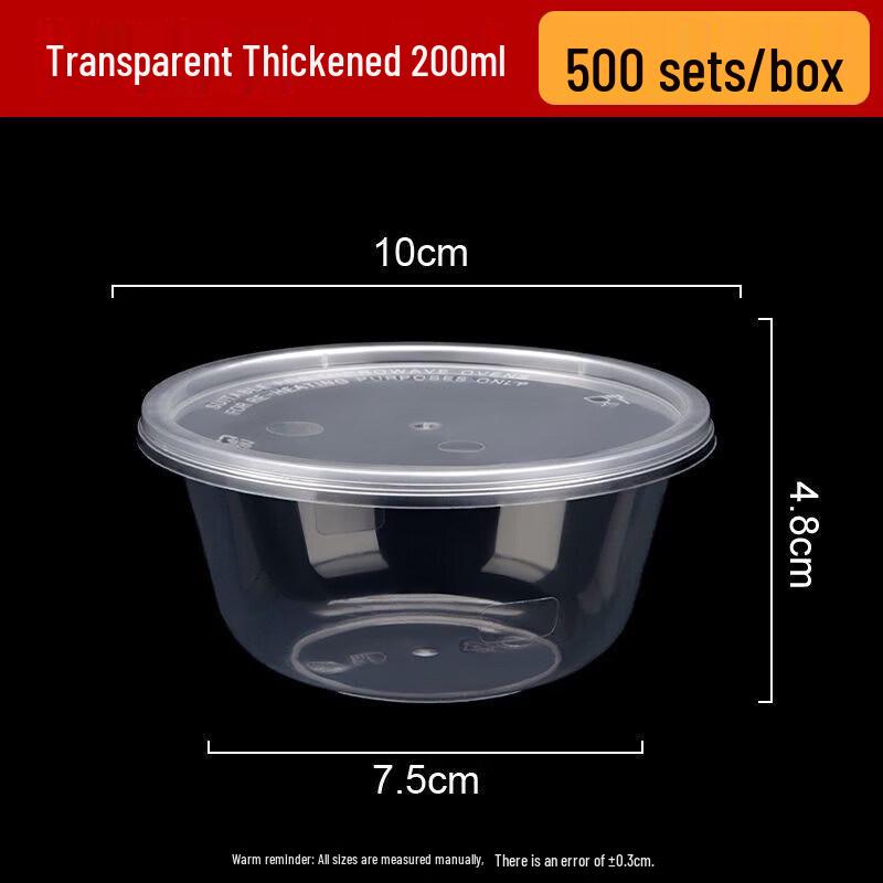 Disposable Round Plastic Takeaway Bowl