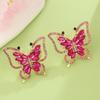 Korean Style Fashion Butterfly Jewelry With Dazzling Rhinestones For Casual Wear
