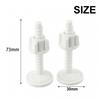 Plastic Toilet Lid Replacement Screw Kit with Fixing Accessories 2PCS White