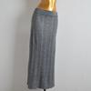 Spring/Summer New Arrival Pure Color Cable Stitch Elastic Stretch High Waist Knit Skirt Women's Clothing Silm Slim Looking Slit Midi Skirt