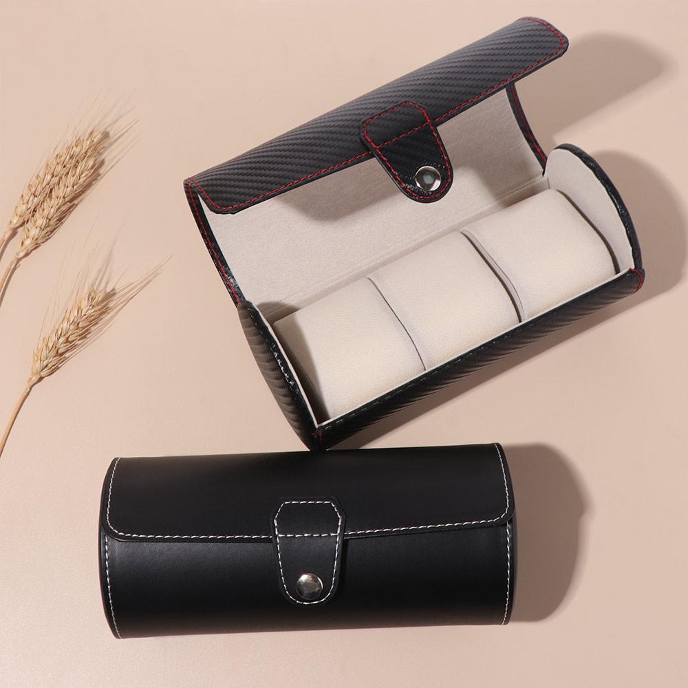 Portable Watch Display Case 3 Slots Watch Roll Travel Case Watch Storage Box Watches Organizer