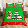 Multfilmas Pūces segas komplekts Cute Kawaii Animals for Kids Meitenes gultas veļas komplekts King Queen Vienvietīgs dvīņu izmērs Poliestera segas pārvalks