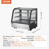Refrigerated Display Case Bakery Display Fridge Case 4.2 Cu ft/115L 2-Tier