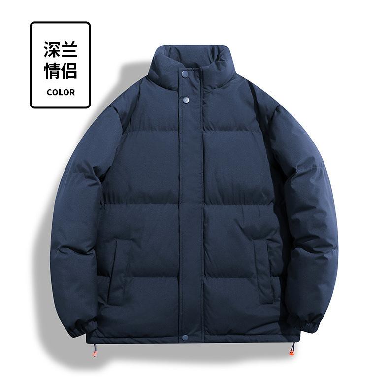

Осенью и зимой у мужчин и женщин одинаковое ватное пальто, ватное пальто, парный стиль, утолщенное и теплое 4XL синий