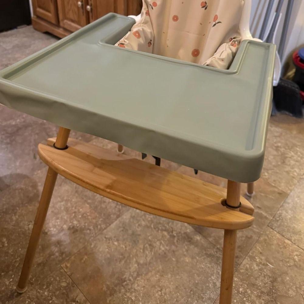 50cm Adjustable HighChair Foot Rest Natural Bamboo Wooden Toddler Chair Footrest Baby High Chair