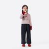 Girl's Long Sleeve Fruit Print Striped Knitted Top
