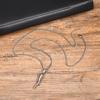 Men's Black Stainless Steel Italian Horn Pendant Necklace - Quanxi Water PN1503