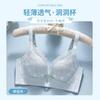 Summer Big Breasts, Small Holes, Cup Underwear, Women's No Steel Ring Adjustment Type, Gathered Side-closed Breasts, Lace Bra Cover