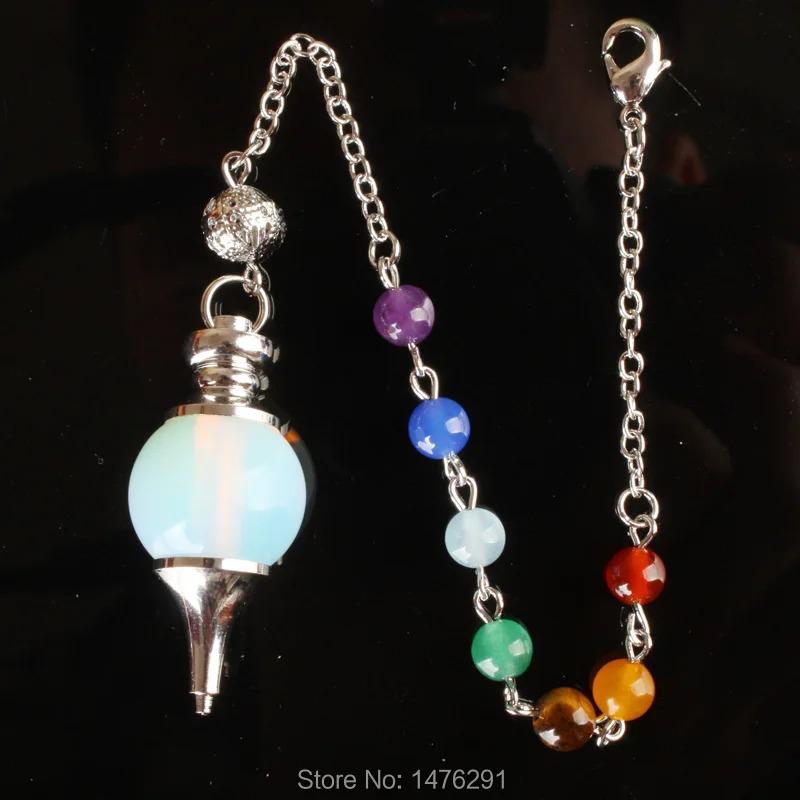 European & American Style Crystal Agate White Cone Pendant