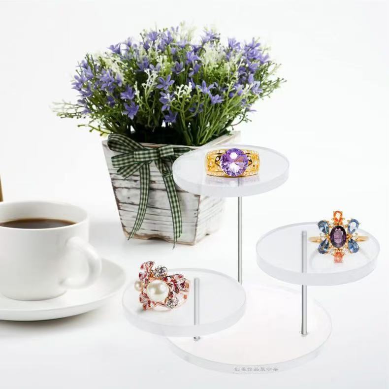 3 Layers Selling Fashion Temperament High-grade Sense of Acrylic Jewelry Display Stand/Multi-layer Round Cake and Dessert Rack