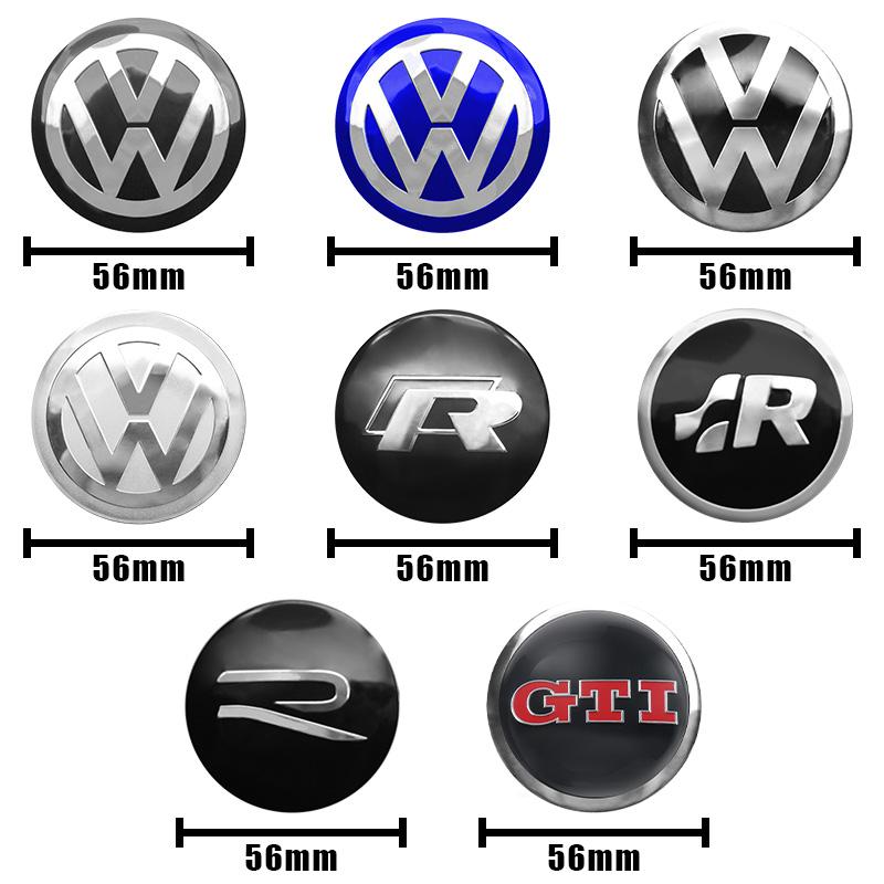 4 Stück 56/60/65mm Volkswagen Auto Radnabenkappe Aufkleber Radkappe Für VW R Golf Touran Octavia Motion GTI Polo Auto Zubehör