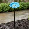 Metall Blume Gartenstecker Vogelbad Vintage Außen Bienen Tränke Station 25,6" Abnehmbarer Schmetterlings Futterspender Bad Schale für Außen Garten Rasen Dekor