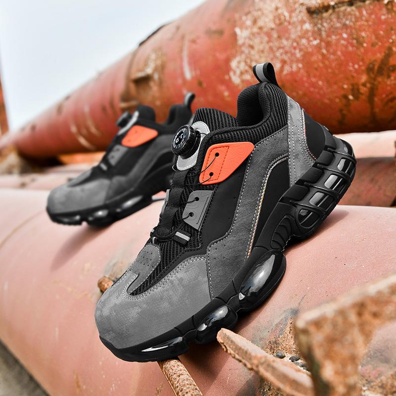 Men's and Women's Anti-shatter and Anti-penetration Safety Shoes, Breathable and Lightweight Steel Toe Safety Work Shoes