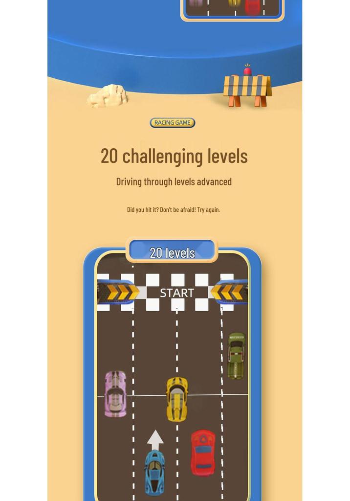 Children's Educational Cross-Country Racing Steering Wheel Toy: Simulation Driving and Concentration Game
