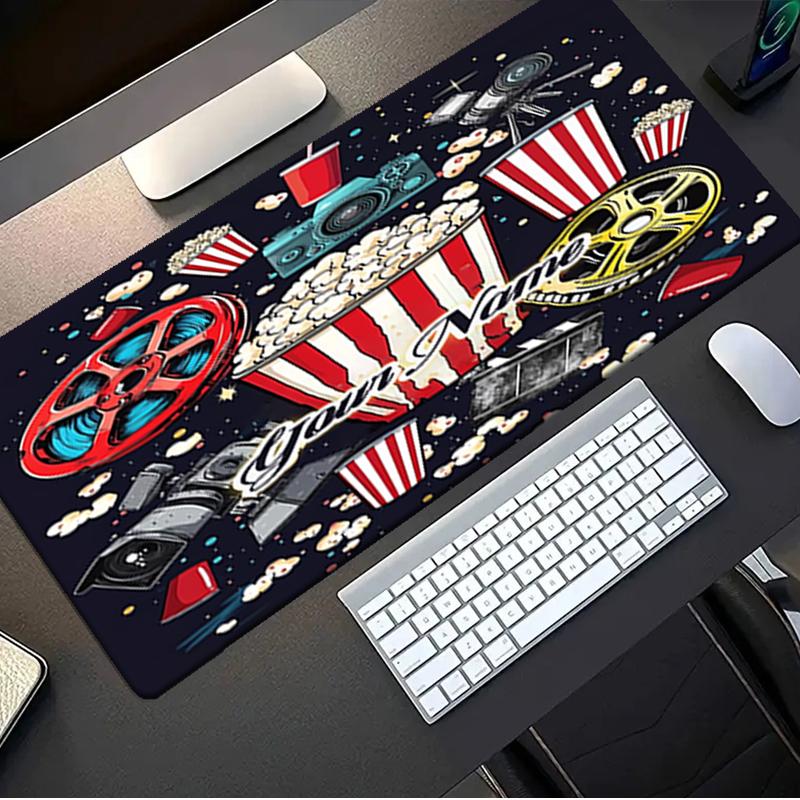 1PC Custom Name Movie Night Essentials Mouse pad, keyboard and mouse desk pad, for computer notebook Birthday Gift For Any Room Or Office