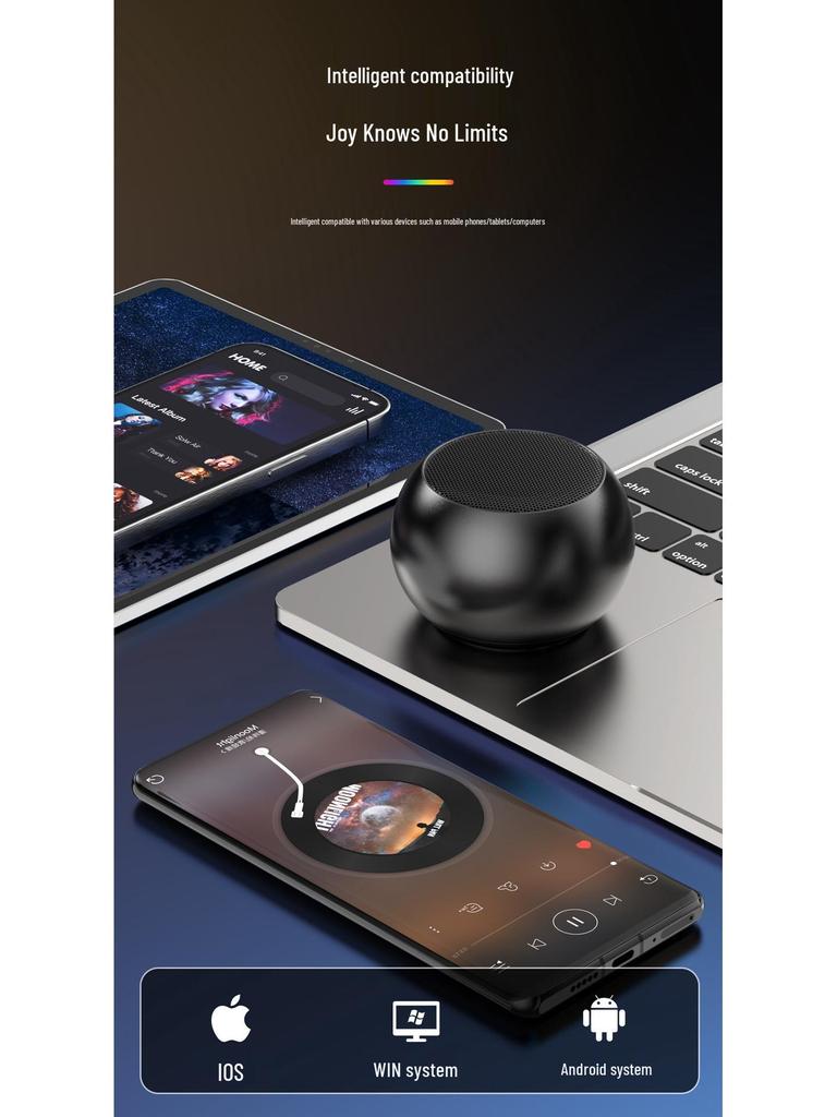 Ultra-Mini Bluetooth Speaker with Series Connection, Heavy Bass, Perfect for Parties, Climbing, and Office Use