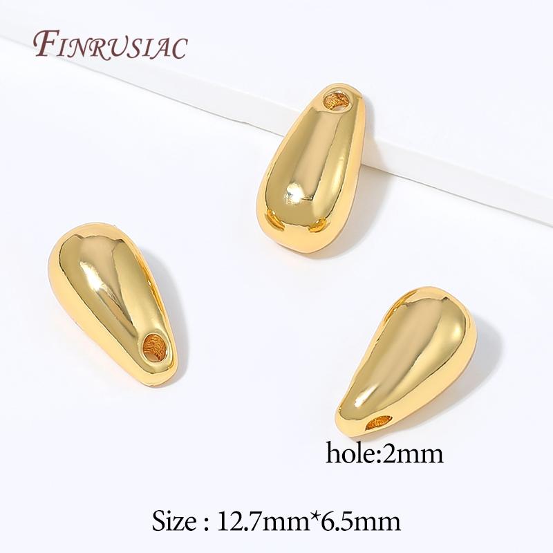 18K Gold Plated Teardrop Pendant Charm,Smooth Water Drop Pendant For DIY Necklace Jewelry Making Supplies Accessories