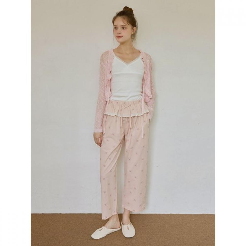 Lunaluz Women Cotton 9 Part Pocket Pajama Pants 2c