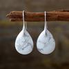 Natural Stone Pink Crystal Drop Earrings Fashion Jewelry For Women