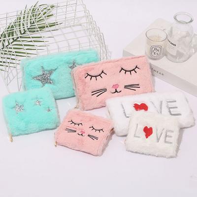 Newcartoon Plush Wallets For Women Korean Fashion Women'S Standard Zipper Purset Mini Large Capacity Carteras Para Mujer