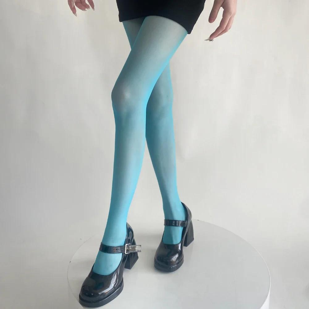 Charm Clothings Women's Dark Green Blue Green Ultra-Thin Nylon Thigh High Stockings Pantyhoses Sexy Tights Velvet Sexy Lingeries Hosiery Body Stockings Cm