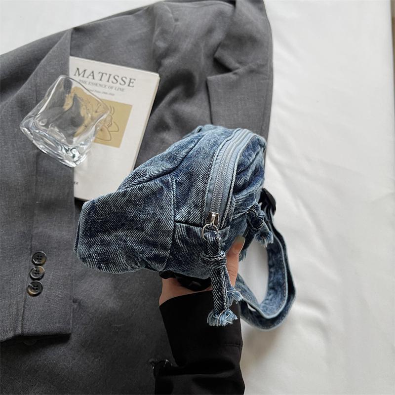 Chest Bag Women's Crossbody Bag Large Capacity Waist Bag Shoulder Bag Denim Mobile Phone Bag