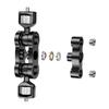 Metal Mount Arm 360 Degree Rotation Double Ballheads 1/4in Screw Mount for Camera and Lighting Equipment
