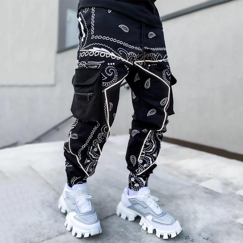 Hip Hop Printing Pants Men Trousers Fashion Streetwear Sweatpants for Men Joggers High Street Loose Cargo Pants Men