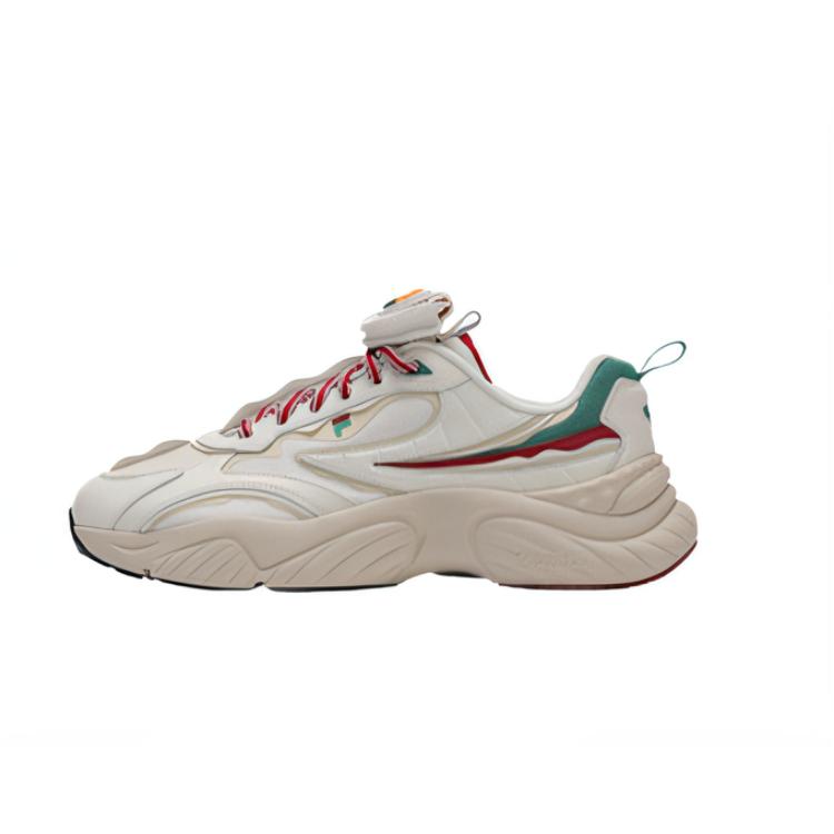 FILA Conch Coin Comfortable Versatile Breathable Mid-Top Dad Shoes Women sneaker White T12W311113FWB