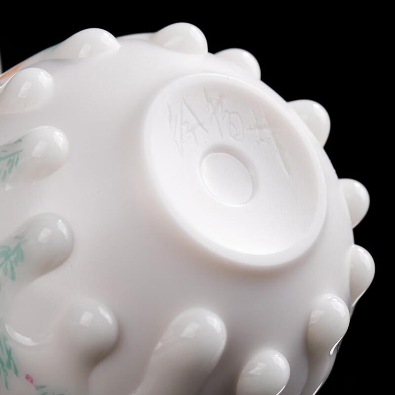 Chaxun Hand-Painted Mutton-Fat Jade Porcelain Teacup