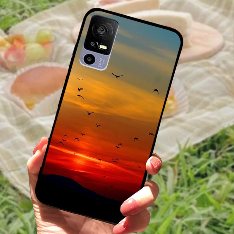 For TCL 40R Case TPU Soft Silicone Marble Phone Cover Case for TCL 405 406 408 403 TCL40R Shockproof Funda Love T771K Bumper