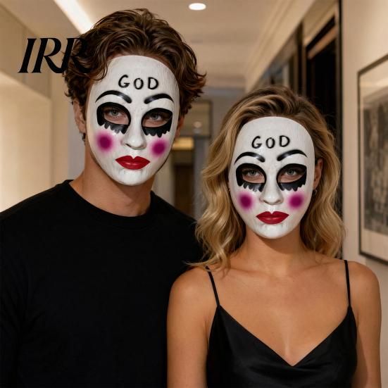 Klare Sicht Halloween Gesichtsmaske Gruselig für Erwachsene, Horror Realistisch Cosplay Party Sichtfeld Zubehör, Unheimlich Vollmaske Kostüm,