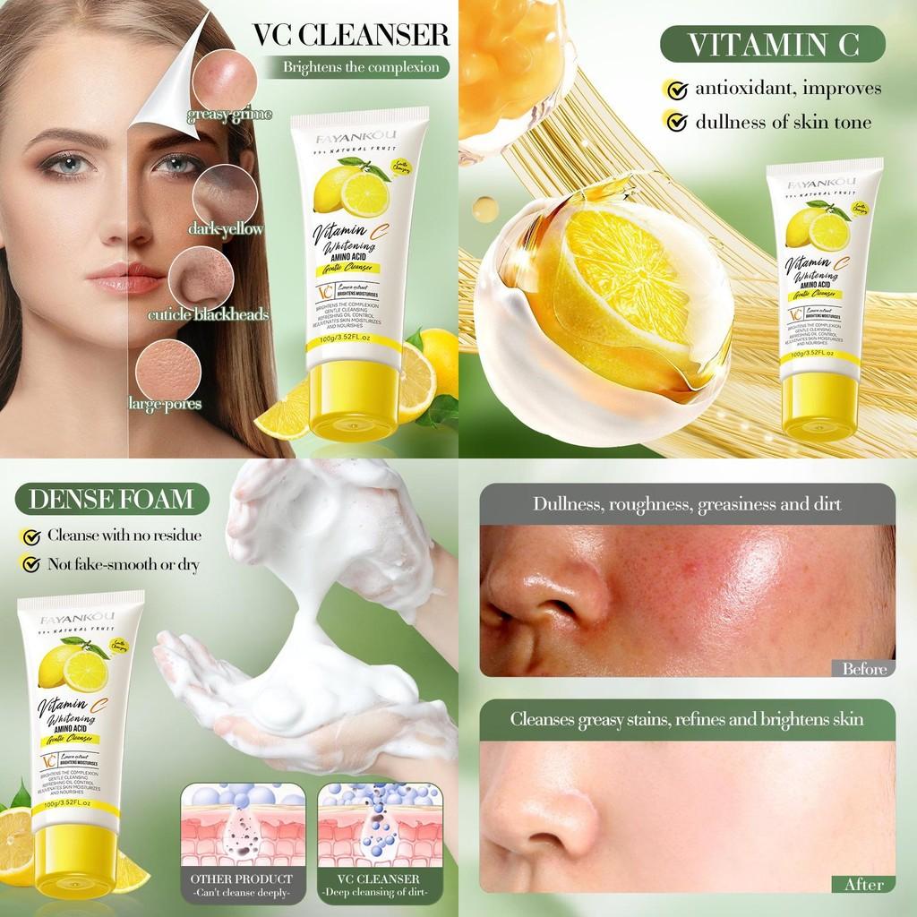 Acid Fayankou Amino Cleansing Milk With Lemon Vc For Wholesome Brightening Care Skin