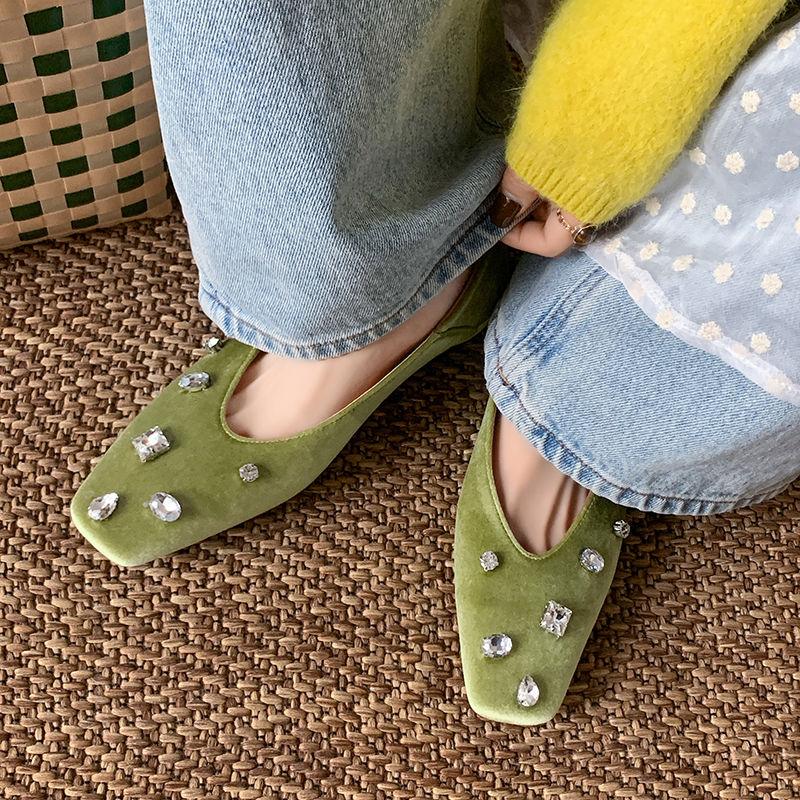 

Fashion 2025 New Spring Woman Shoes Square Toe Women Pumps Shoes for Women Chunky Heel Fashion Casual Low Heel Ladies Shoes 40