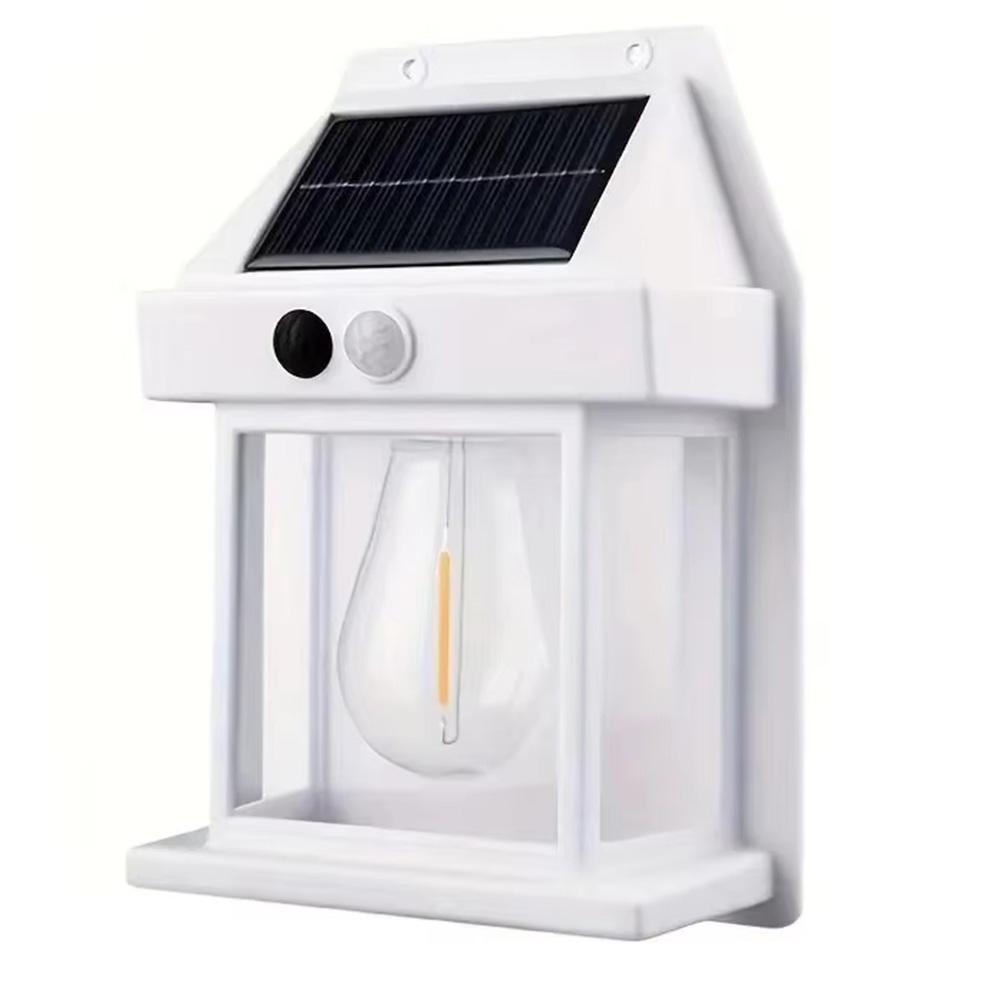 

LED Tungsten Filament Lamp Solar Powered Wall Decoration Tungsten Light Intelligent Motion Sensor for Courtyard Garden Pathway