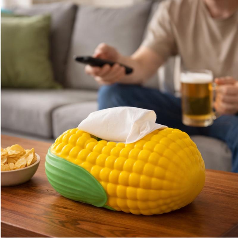 Mais-Form Taschentuchbox Weiche Wasserdichte Taschentuchbox Abdeckung Silikon Wiederverwendbar Feuchttuchbox Halter Badezimmer Küche Papierhalter
