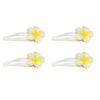 4Pcs Girl Hairpins Flower Decor Base BB Clip Base Design Hair Clips Smooth Surface Versatile Hair Accessory