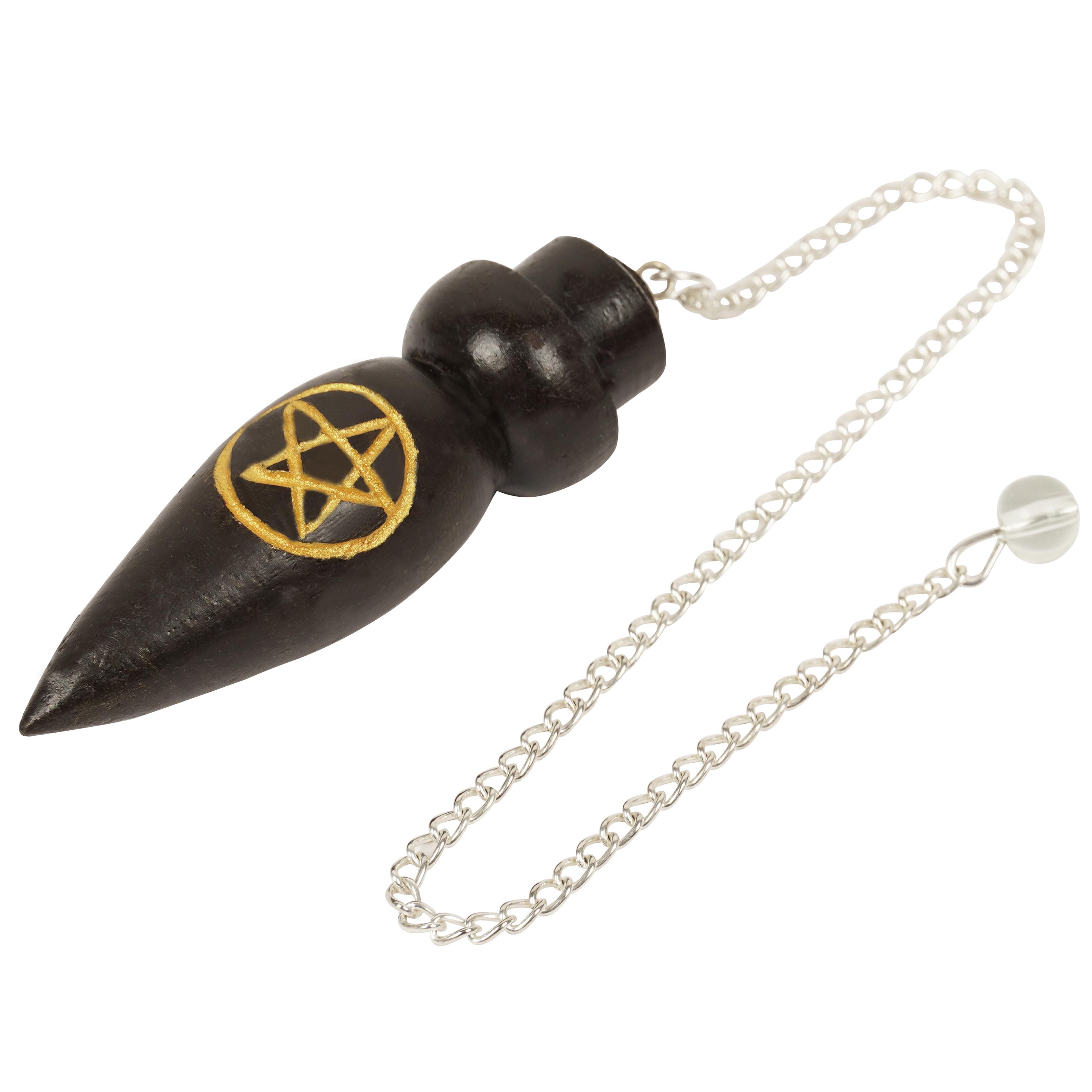 

HARMONIZE Teardrop Healing Pendulum Деревянный египетский энергетический кулон с выгравированной пентаграммой Деревянная чакра