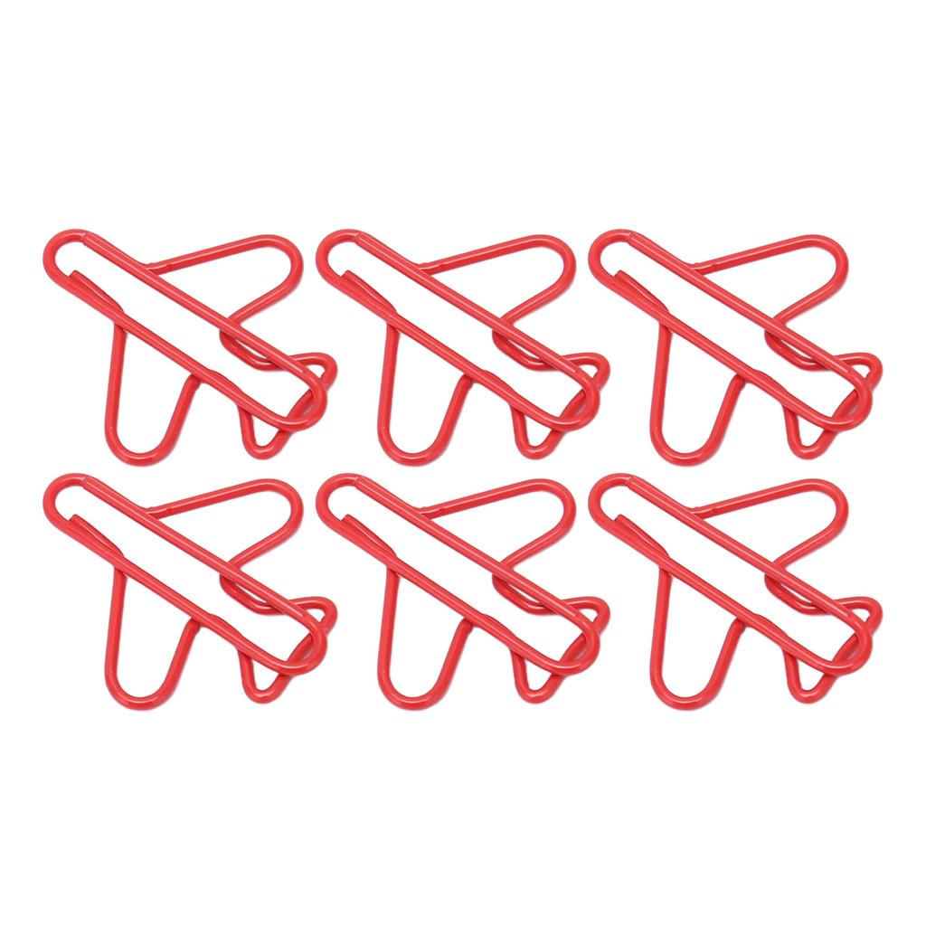 100pcs Airplane Shaped Paper Clips Rust Prevention Plating Process Cute Paper Clip for Scrapbooking Card Making