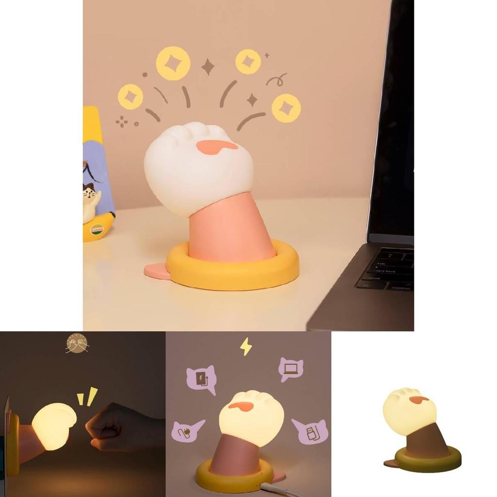 Adorable Cat Paw Night Light 3 Level Warm Glow Touch Lamp For Cozy Bedroom Decor