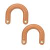 2 Pieces Bag Handles Purses Handle PU Leather Purse Making for Bags with Metal Accessories DIY U