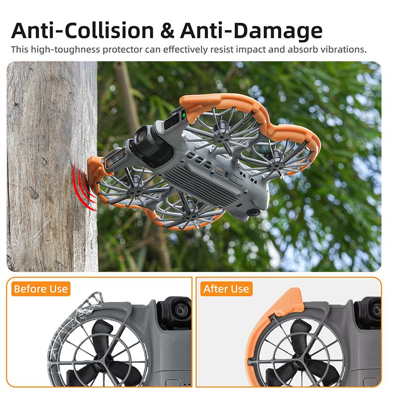2pcs Shock Absorption Strip Propeller Protection Ring Anti-collision Protection Cover Guard for DJI Neo 2 Drone Accessories