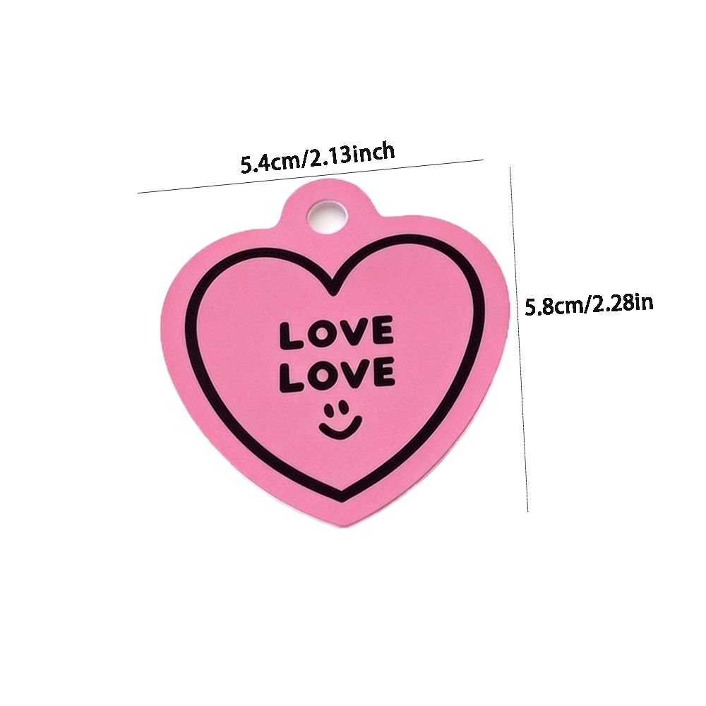 50pcs Heart Shaped Cards Valentine's Day Tags Pink Paper Hanging Decoration Gift Labels DIY Crafts Cake Decor Tag