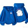 Boys Girls Long Sleeve Loose Hooded Outerwear Children Halloween Zip Up Hoodie Lovely Double Sided Print