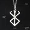 Anime Berserk Stainless steel Logo Necklace Guts Sword Logo Pendants Unisex Costume Jewelry Decoration Necklace Halloween Gift