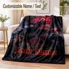 Jujutsu Kaisen Custom Name Flannel Throw Blanket Soft Warm for Sofa Bed Indoor Home Use