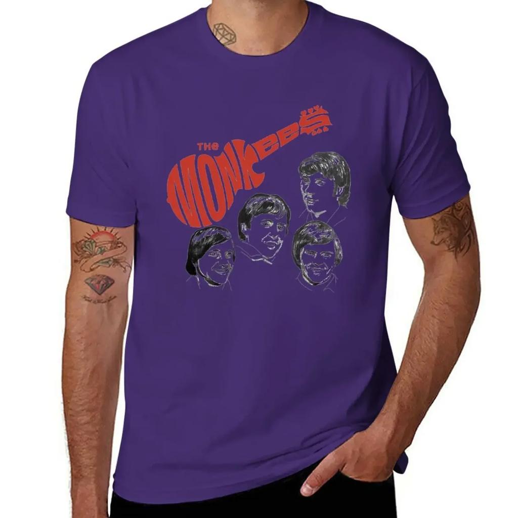 Monkees T-Shirt Short Sleeve Tee Heavyweights Kawaii Clothes Men's T-shirts