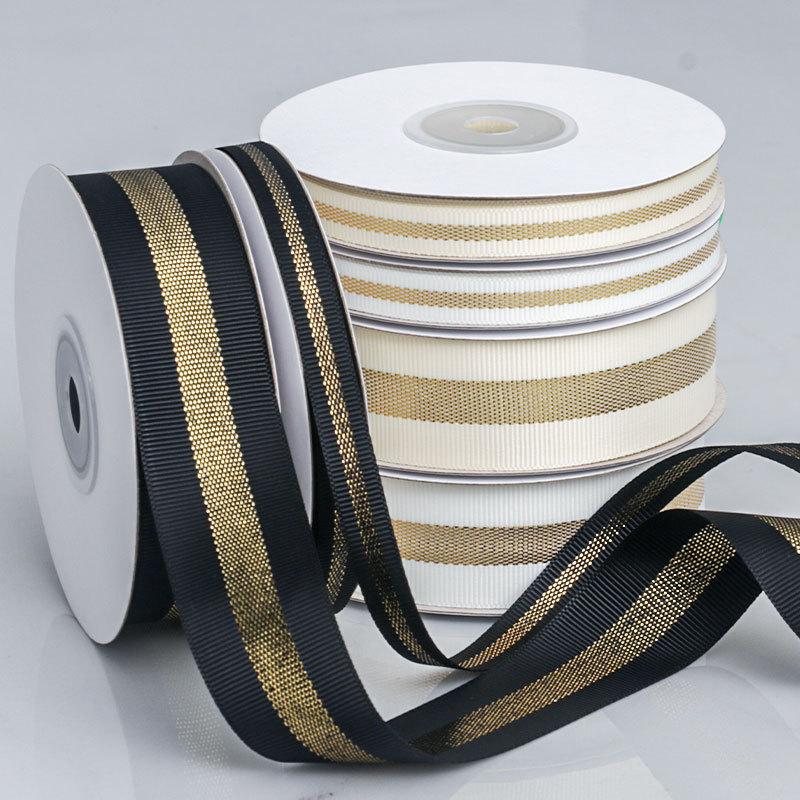 DIY Decorative Embellishments Romantic and Cozy Ribbed Edge Gold Onion Ribbon Handmade Diy Flower Cake Bag Decoration Floral Strip Threaded Ribbon