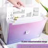A4 Handheld Accordion Multi-Layer Folder: Large Capacity Document and Test Paper Storage Bag.